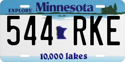 MN license plate 544RKE
