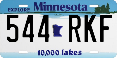 MN license plate 544RKF