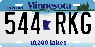 MN license plate 544RKG