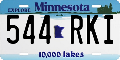 MN license plate 544RKI