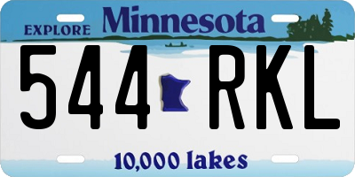 MN license plate 544RKL