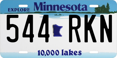 MN license plate 544RKN