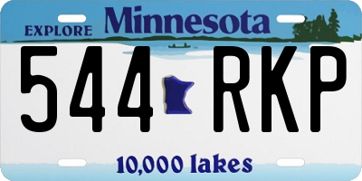 MN license plate 544RKP