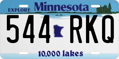 MN license plate 544RKQ