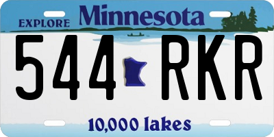 MN license plate 544RKR