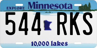MN license plate 544RKS