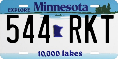 MN license plate 544RKT