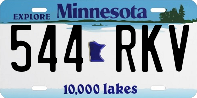 MN license plate 544RKV