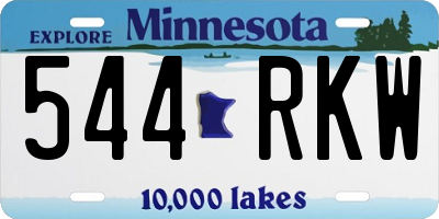 MN license plate 544RKW
