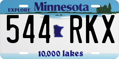 MN license plate 544RKX