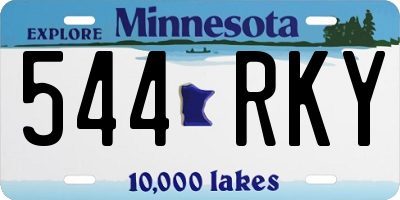 MN license plate 544RKY