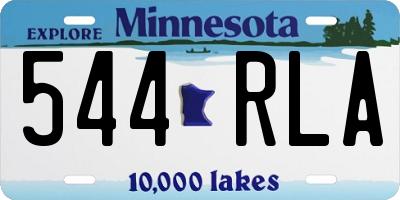 MN license plate 544RLA