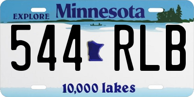 MN license plate 544RLB