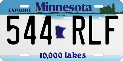 MN license plate 544RLF