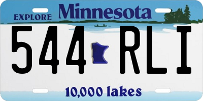 MN license plate 544RLI