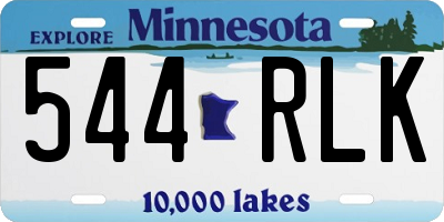 MN license plate 544RLK
