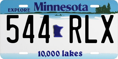 MN license plate 544RLX