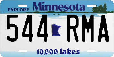 MN license plate 544RMA