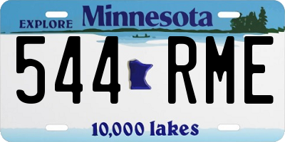 MN license plate 544RME