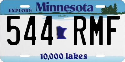 MN license plate 544RMF