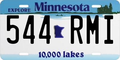 MN license plate 544RMI
