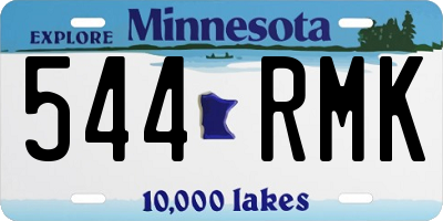 MN license plate 544RMK