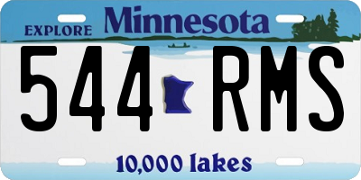 MN license plate 544RMS