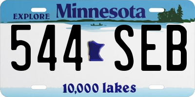 MN license plate 544SEB