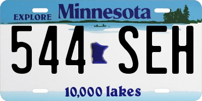 MN license plate 544SEH