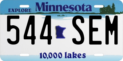 MN license plate 544SEM