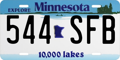MN license plate 544SFB