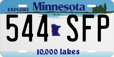 MN license plate 544SFP
