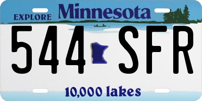 MN license plate 544SFR
