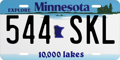 MN license plate 544SKL