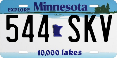 MN license plate 544SKV