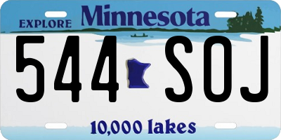 MN license plate 544SOJ