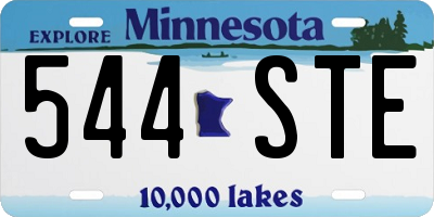 MN license plate 544STE