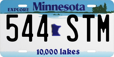 MN license plate 544STM