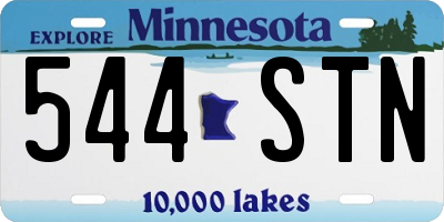 MN license plate 544STN