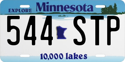 MN license plate 544STP