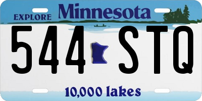 MN license plate 544STQ