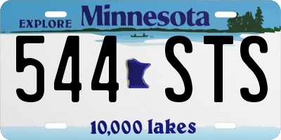 MN license plate 544STS