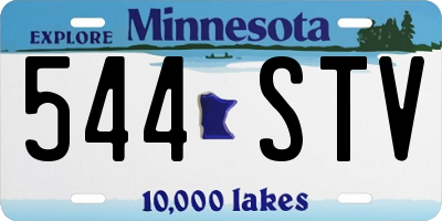 MN license plate 544STV