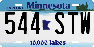 MN license plate 544STW