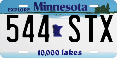 MN license plate 544STX