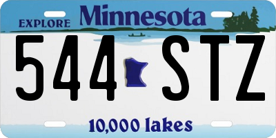 MN license plate 544STZ