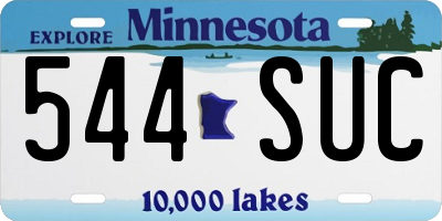 MN license plate 544SUC
