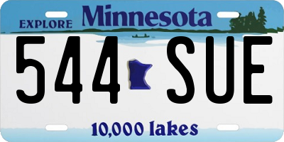 MN license plate 544SUE