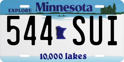 MN license plate 544SUI