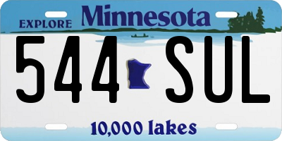 MN license plate 544SUL